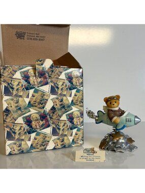 Cherished Teddies Milton Figurine 542644 Boy on Rocket Ship Millennium Event